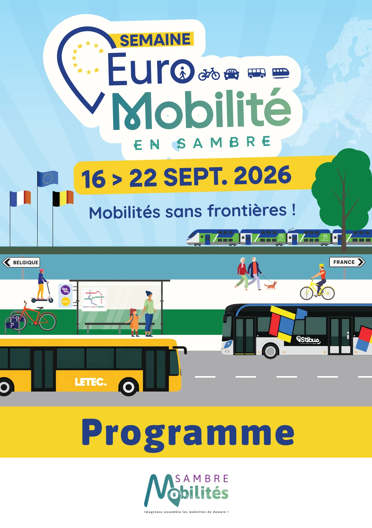 Semaine Euro-Mobilité en Sambre, du 16 au 22 septembre 2026 : découvrir le programme Mobilités sans frontières